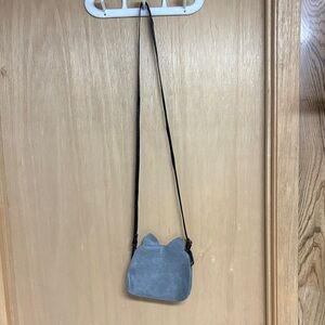 Cat Lady Box The Purrfect Cat Purse (Gray Cat-Shaped Crossbody Bag)